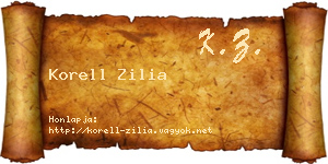 Korell Zilia névjegykártya