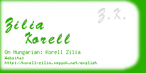 zilia korell business card